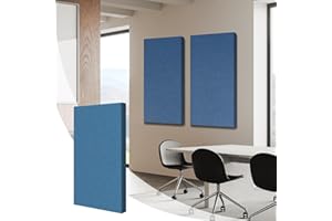 Olanglab Fiberglass Acoustic Wall Panels Sound Absorbing 1 Pack, 2'' Thick 24x48 Sound Dampening Panels, Large Fabric Wrapped Sound Proof Panels for Walls (Navy)