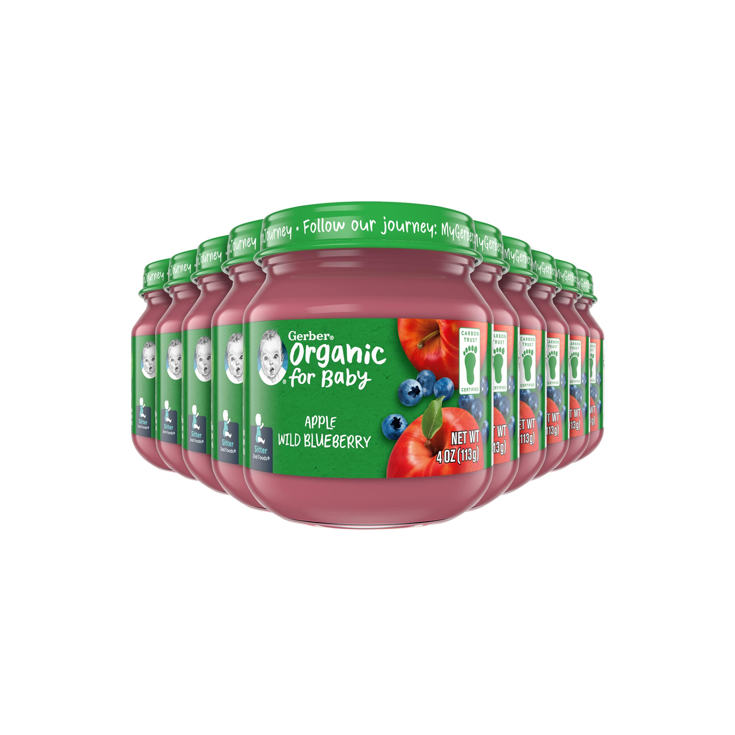Gerber 2nd Foods Organic for Baby Food, Apple Wild