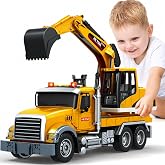 SpringFlower Toy Truck, Large Excavator Truck Toy for 3 4 5 6 Year Old Boys | Truck Toy with Sound and Light,Kids Toddlers Christmas Birthday Gifts for Boys &amp; Girls