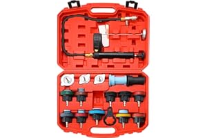 Acymner Radiator Pressure Tester Kit | 18PCS Coolant Pressure Tester Kit,Radiator Pressure Pump Cooling System Car Leak Teste