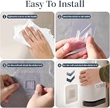 ASOBEAGE Silicone Toilet Brush Set White 2 Pack, Flexible Head, Wall Mount view 3