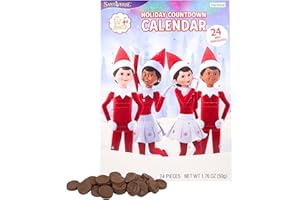 THE ELF ON THE SHELF Elf on the Shelf Holiday Christmas Candy Chocolate Countdown Calendar - 24 Days