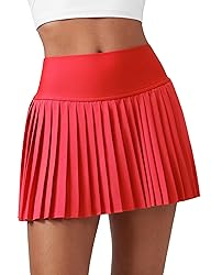 CRZ YOGA Women's High Waisted Pleated Tennis Skirts