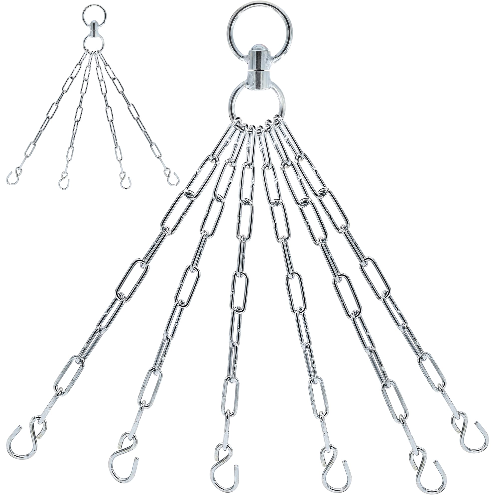 TrySalar Boxing Bag Hanging Chains Hook Punch Bag Hanger 6 Panel Heavy Duty 360 Degree Rotation Swivel Wall Mount MMA Training Hanger Home Stand Set