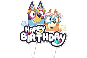 THINK GREEN FUN Blue Dog and Friends Birthday Cake Topper Party Decor