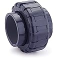 Hydroseal PVC Pipe Fitting, 3" Union Jetstream, Schedule 80, Grey, EPDM O-Ring, Socket x Socket, F1970, SCH80 (3")