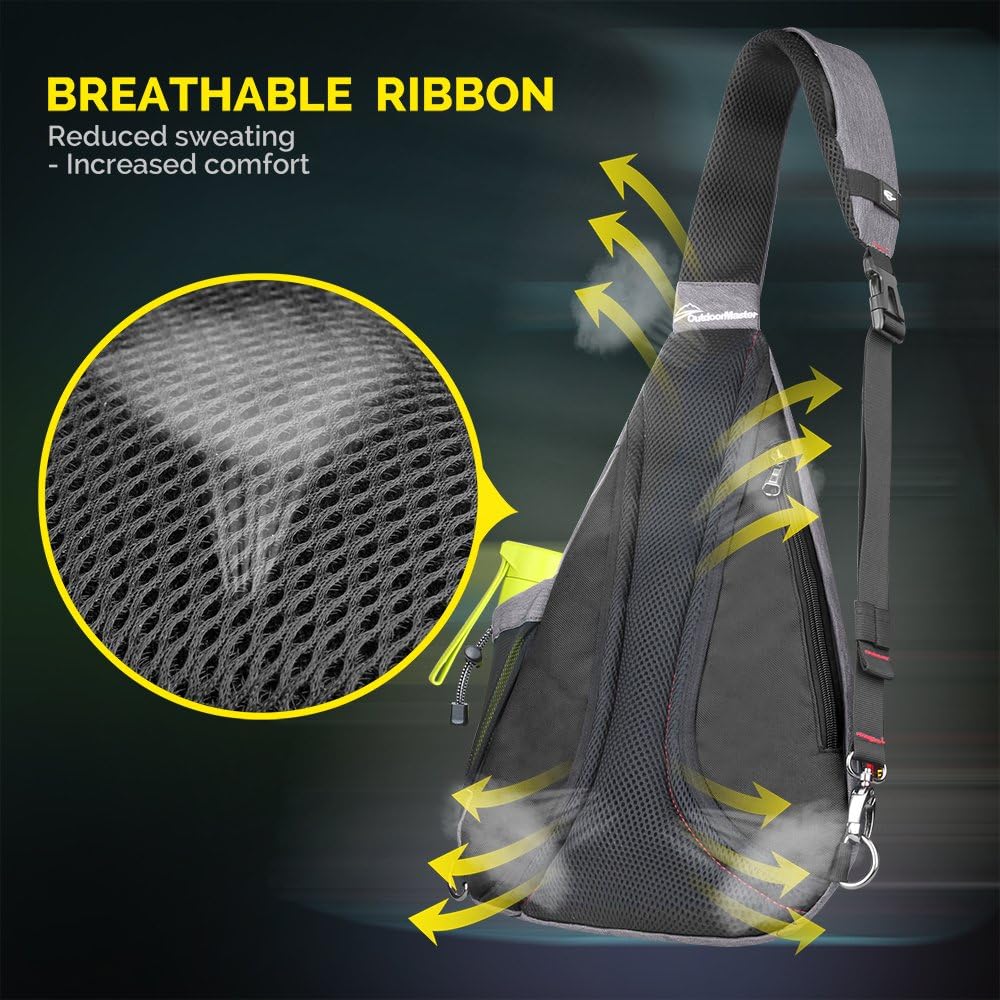OutdoorMaster Sling Bag - Small Crossbody Backpack for Men & Women (Gray) : Sports & Outdoors