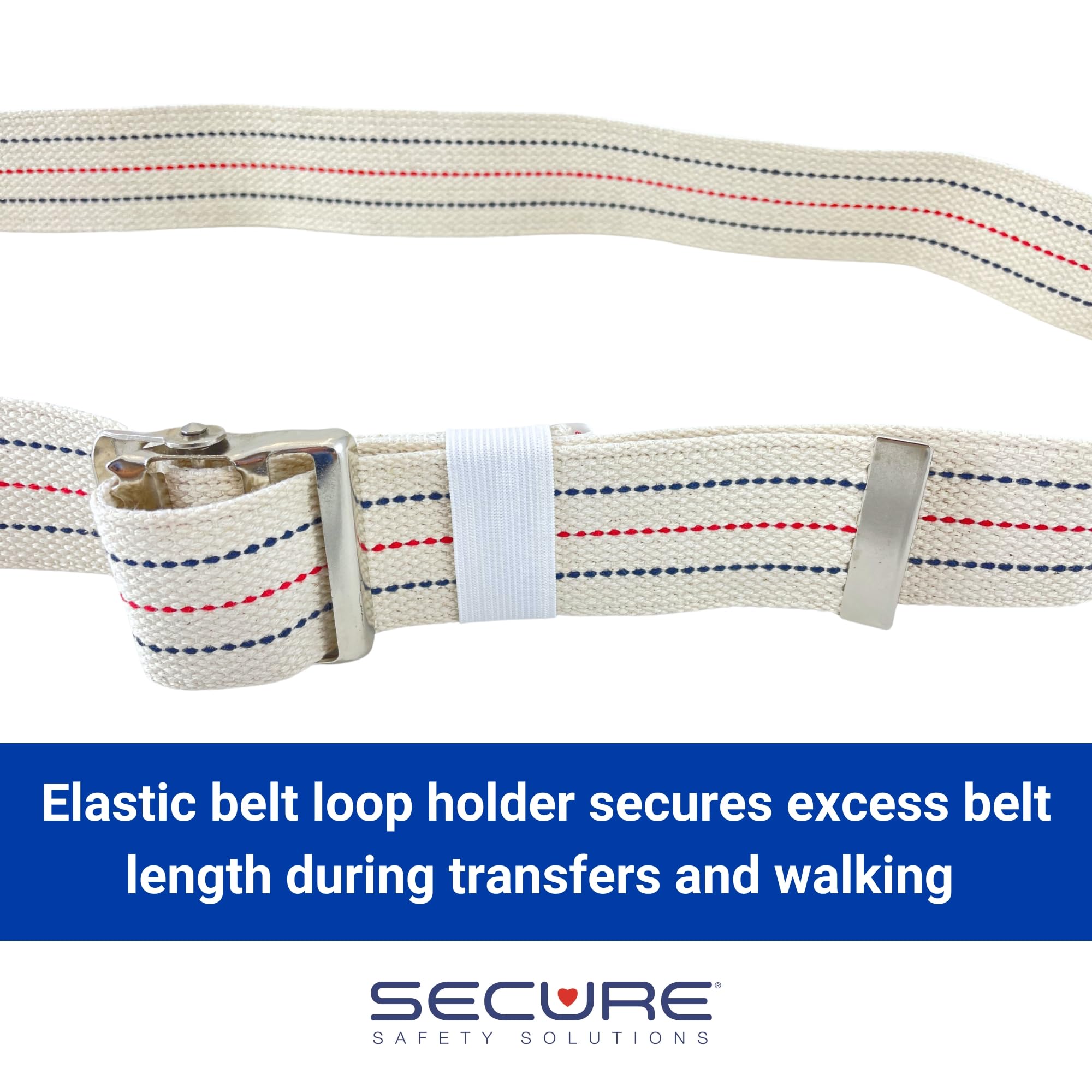 Secure Gait Belt for Seniors with Metal Buckle - Transfer and Walking Standing Aid Elderly, Physical Therapy, Nurses
