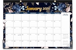 VINDORA 2026 Desk Calendar - Jan 2026 - Dec 2026, 12 Months Large 2026 Desk Calendar, 17" x 12", Desk Pad, Large Ruled Blocks, to-do List & Notes, Best Desk/Wall Calendar for Planning or Organizing