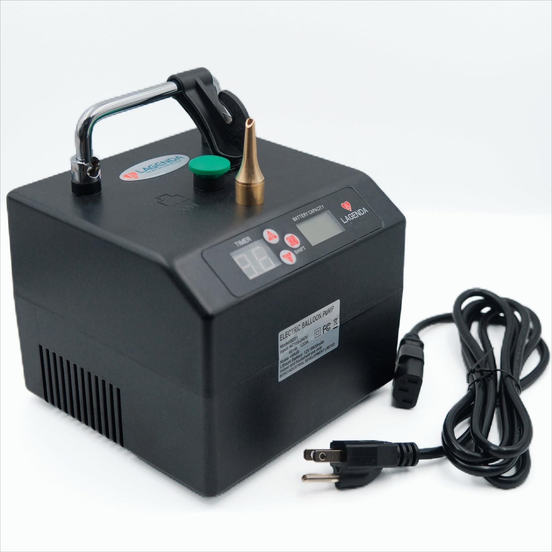 Photo 1 of Lagenda B231 Electric Balloon Inflator - Balloon Pump with Digital Timer, Professional Portable Air Blower for Party Events Decoration