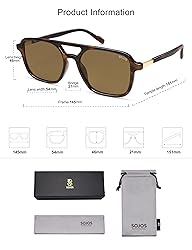 SOJOS Retro Aviator Sunglasses for Women Men,Trendy