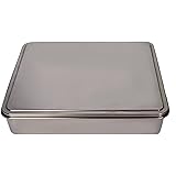 YBM HOME Stainless Steel Covered Cake Pan, Silver (Large-2402)