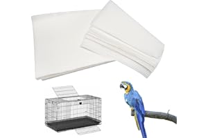 Vkinman Bird Cage Paper Liners 100 Sheets Non-Woven Bird Nesting Box Pads, 22.8×10.6in