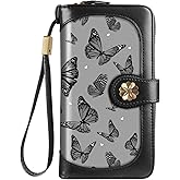 Coco Rossi Wallets for Women Multi Card Holder Wallet Clutch Wallet Card Holder Organizer Ladies Purse with Wrist strap Purse