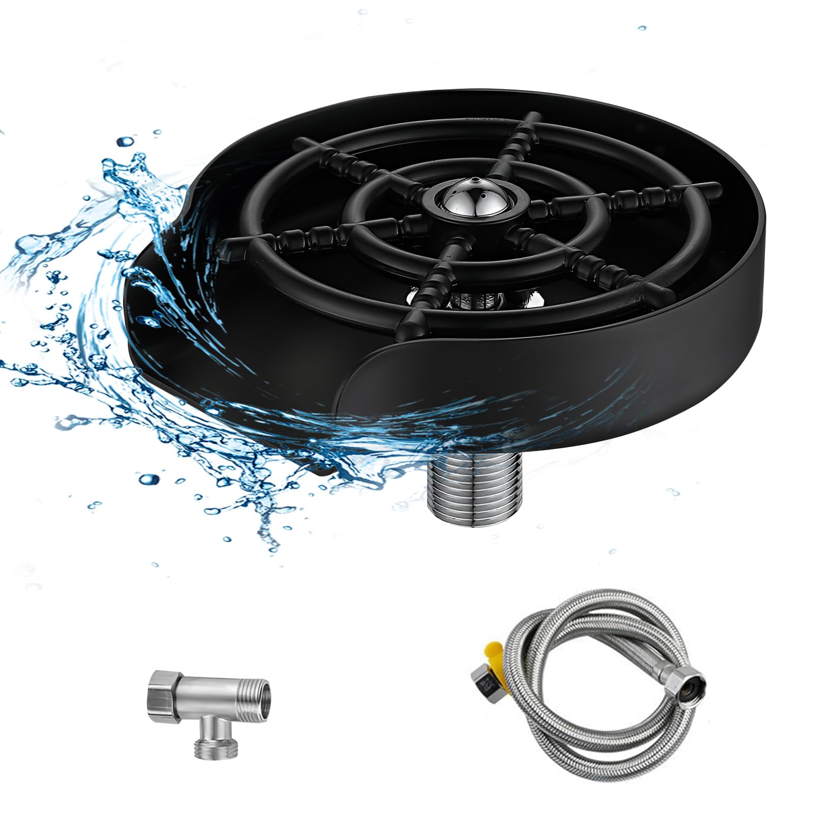 Automatic Metal Tap Glass Rinser, Bar Rinser for Kitchen Sinks, Cup Cleaner, Tap, Glass Flusher, Cup Washer, Coffee Cup Cleaner, Washing Machine, for Kitchen Sinks Accessories