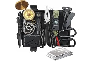 Survival Kit 14 in 1, Valentines Day Anniversary Birthday Gifts Idea for Men Dad Him Boyfriend, Husband, Survival Gear and Eq