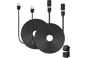 UYODM 2PACK USB Extension Cable 20Ft/6M for WYZE Cam V4/V3/V2,Wyze Cam OG, WYZE Cam Pan V3/V3 Pro/ V2, Blink 4 (4th Gen)/Blink XT3/Blink XT2,Blink Mini, IPX7 Waterproof Extension Charging Cable-Black