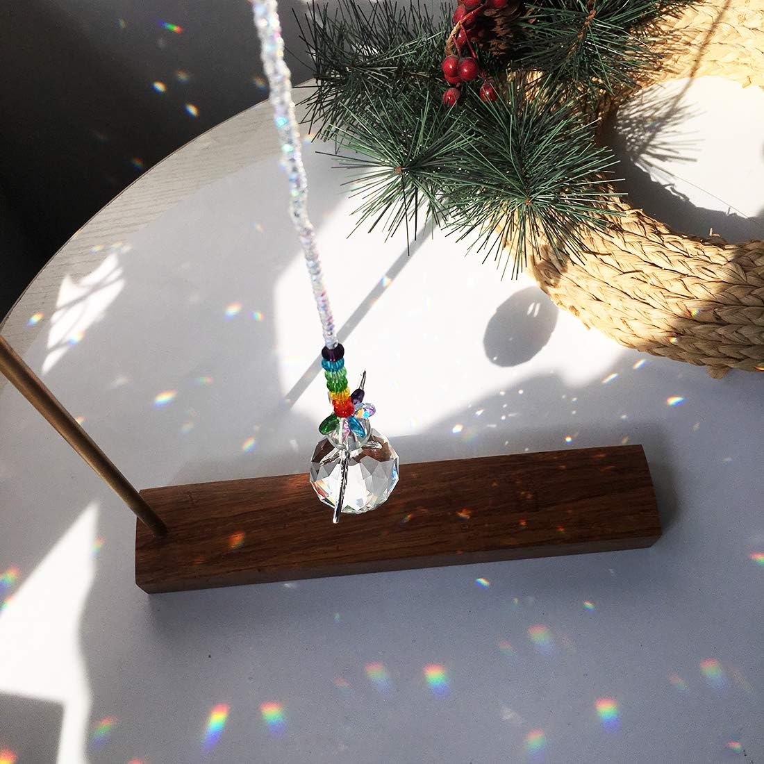 H&D HYALINE & DORA Crystal Guardian Angel Rainbow Makers Suncatchers with 30mm Glass Ball Prism, Style 4 - Image 5
