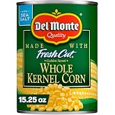 Del Monte Fresh Cut Golden Sweet Whole Kernel Corn, Canned Vegetables, 15.25 oz Can