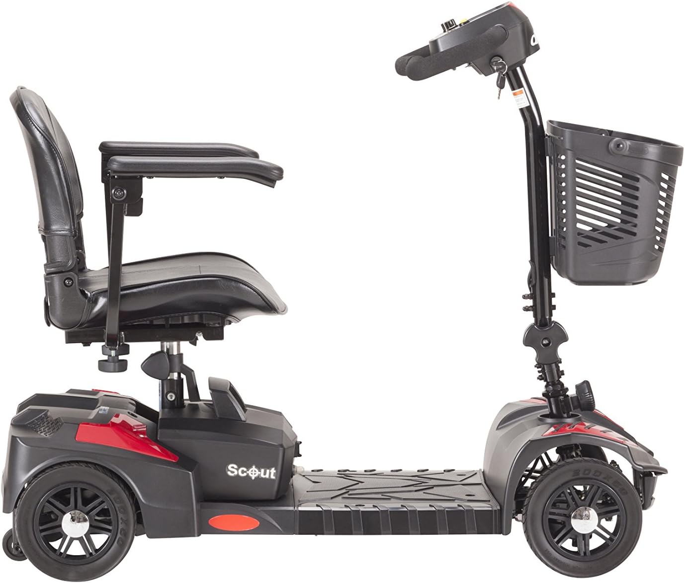 Drive Medical Spitfire Scout 4 Compact Travel Scooter, 4-Wheel, Red/Blue: Kitchen & Dining