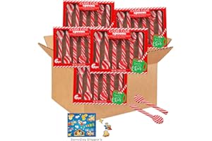 CandyRific | (EDIBLE SPOONS) |Candy Canes Peppermint Spoons | Best Stirring Hot Chocolate Cocoa Tea Coffee | Christmas Stocking Stuffers | 5 PACK - Free SameDay Shippers FUN STICKER