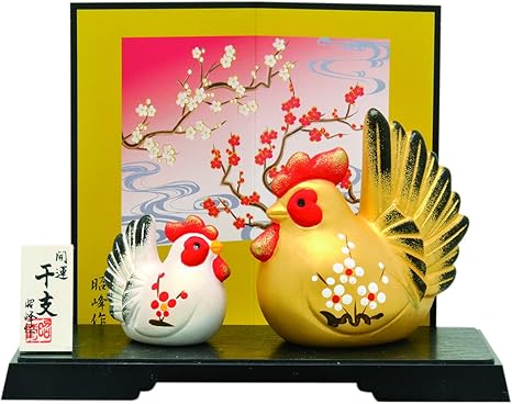 Amazon 17年 干支 開運 金銀 親子 酉 149 置物 オブジェ オンライン通販