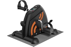 Sportneer Under Desk Exercise Bike & Pedal Exerciser with LCD Display, Portable Mini Stationary Bike for Home Use, Arm & Leg 