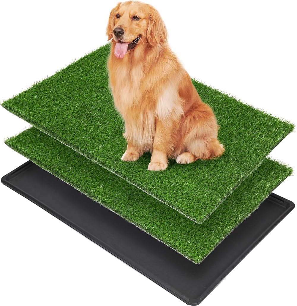 PICK FOR LIFE Large Dog Toilet Tray with Grass Mat 89x58cm with 2 Replacement
