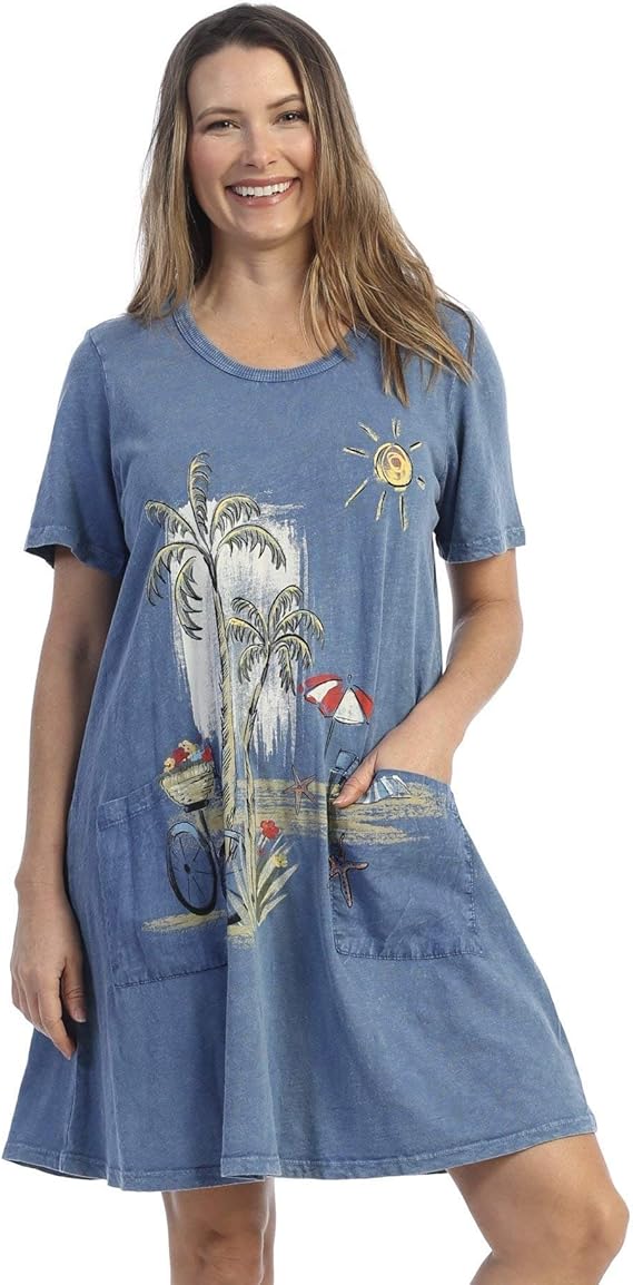 Jess & Jane Mineral Washed Cotton Dress at Amazon Women’s Clothing store