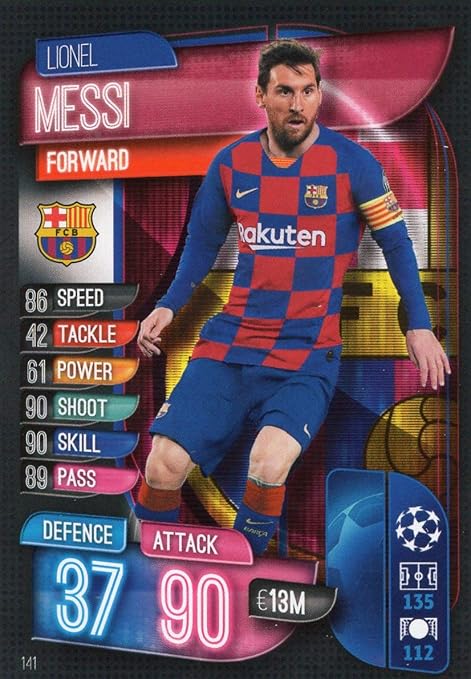 MATCH ATTAX 19 20 LIONEL MESSI BASE TRADING CARD FC BARCELONA Amazon 