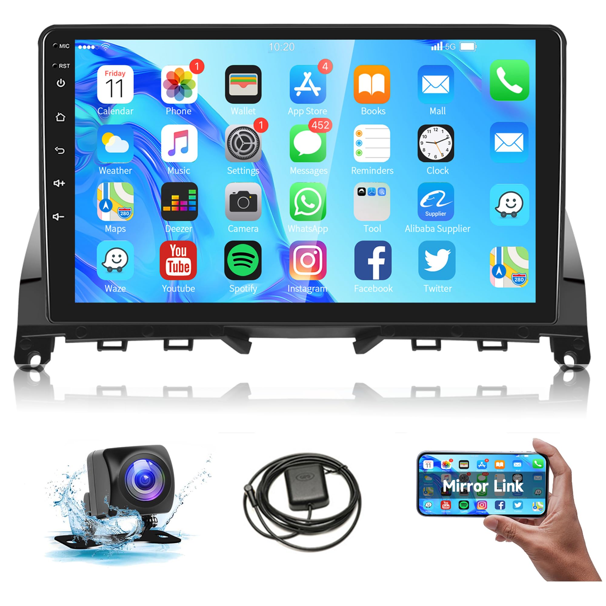 Photo 1 of Android 13 Car Stereo Radio for Mercedes Benz C-Class C180 C200 C230 C250 C300 C350 W204 S204 2006-2011 with GPS Navigation, Rimoody 9'' Touchscreen Bluetooth FM WiFi Mirror Link Backup Camera