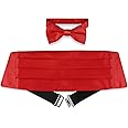 Vesuvio Napoli Boy's Cummerbund & Bow Tie Set Solid Color Boys Cumberbund BowTie