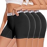 Molasus Womens Boxer Briefs High Waisted Modal Boy Shorts Underwear(Regular&Plus Size)