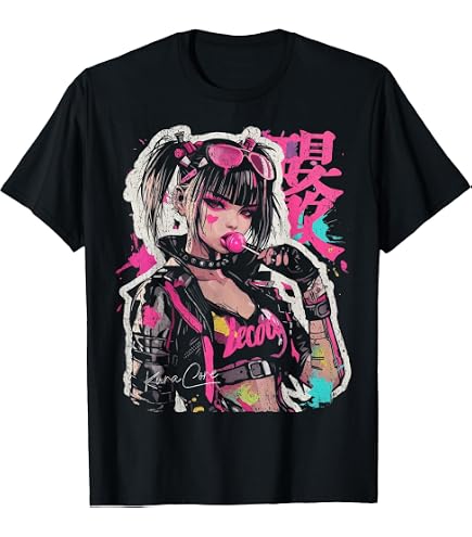 Amazon.com: Japan Streetwear Cyberpunk Y2K Techwear Neko Manga