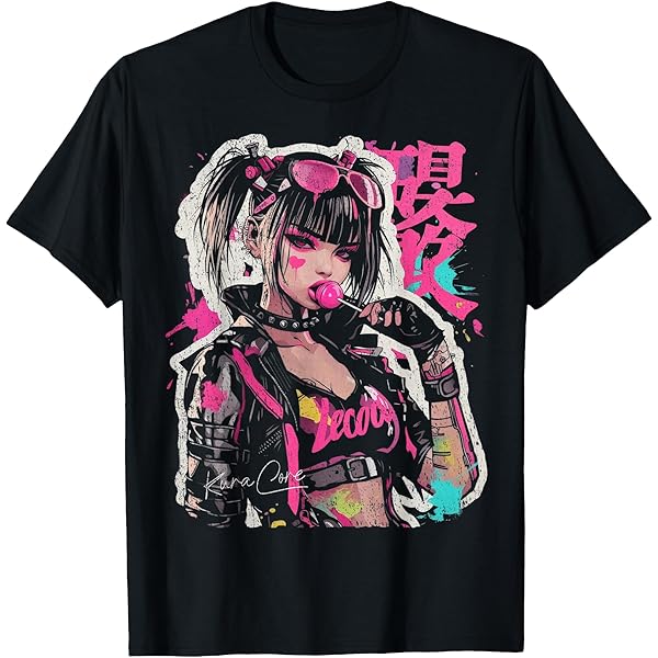 Amazon.com: Japan Streetwear Cyberpunk Y2K Techwear Neko Manga