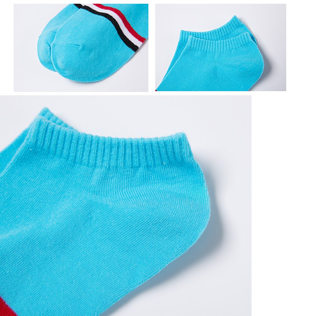 ENJOYNIGHT Men's 5 Pack No Show Socks Ankle Socks (Colorful socks (men's shoe 6-10))