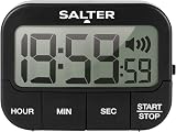 Salter 355 BKXCDU Digital Kitchen Timer LCD Display Loud Beeper