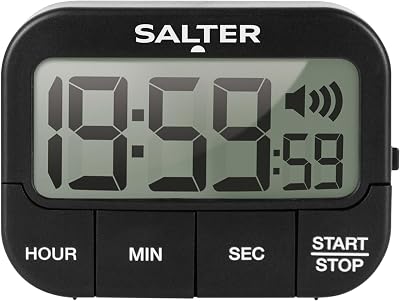 Salter 355 BKXCDU Digital Kitchen Timer LCD Display Loud Beeper