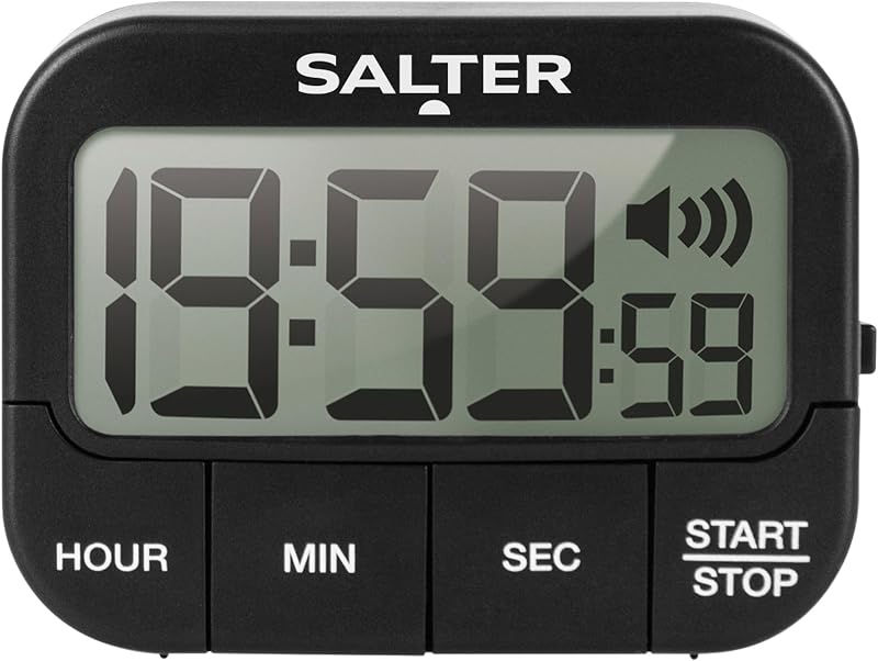 Salter 355 BKXCDU Digital Kitchen Timer LCD Display Loud Beeper