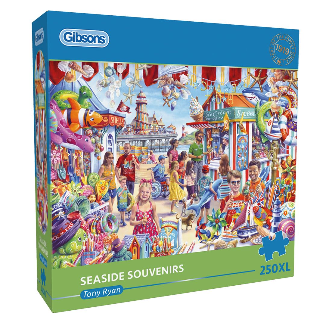 Gibsons Seaside Souvenirs Jigsaw Puzzle – 250XL Extra Large Pieces, Nostalgic Jigsaw for Adults, Thick Premium Puzzle Made from 100% Recycled Board, Great Gift by Gibsons Games — image 1