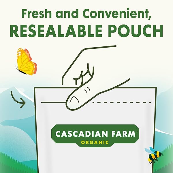 CASCADIAN FARM ORGANIC GRANOLA WITH NO ADDED SUGAR, COCONUT CASHEW CEREAL, RESEALABLE POUCH, 11 OZ.