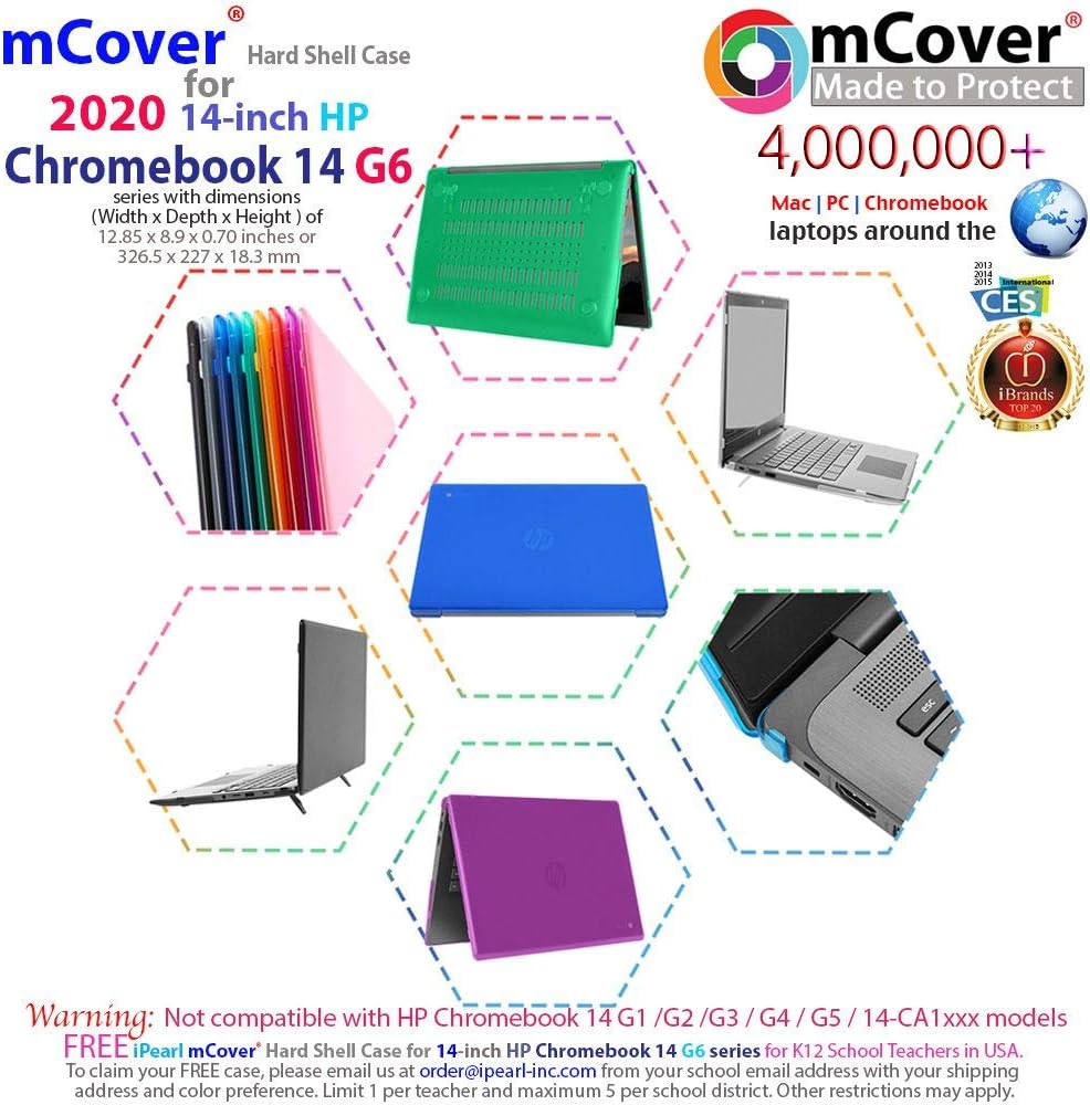 mCover Hard Shell Case for 2020 14" HP Chromebook 14 G6 (NOT Compatible with Older HP C14 G1 / G2 / G3 / G4/ G5 Series) laptops (14" (35.6cm) HP Chromebook G6 - Image 5
