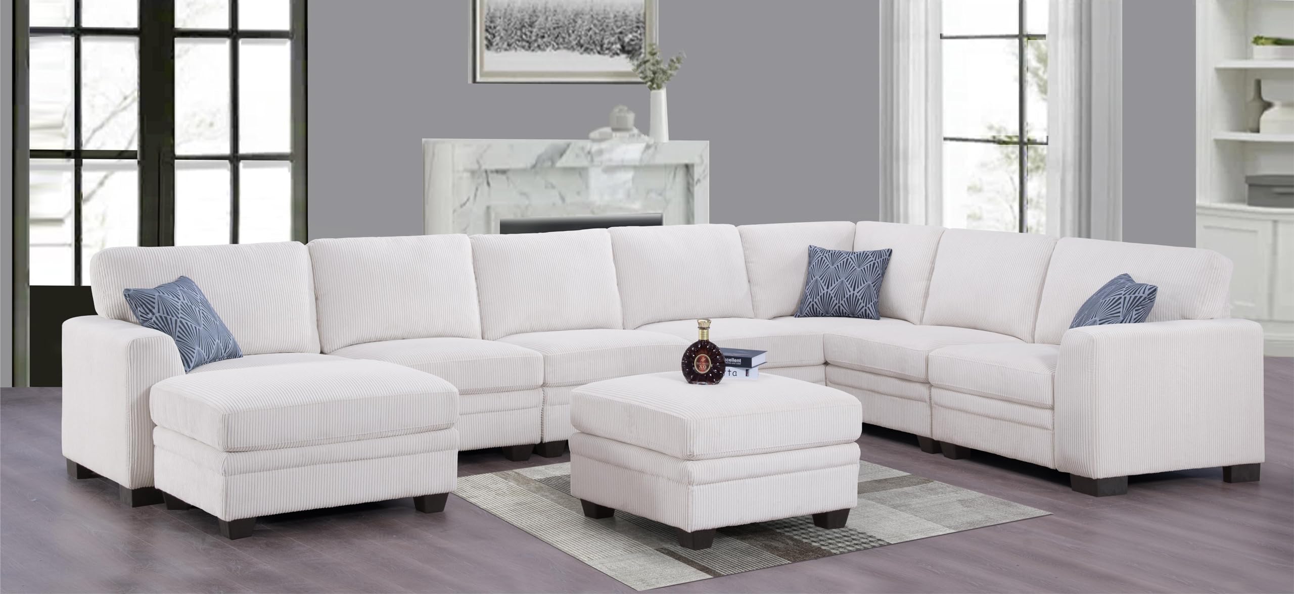 Photo 1 of ***THIS IS ONLY A PART OF THE ITEM*THERE ARE BOXES MISSING***Legend Vansen 9PCS Corduroy Flexible Combination Sectional Sofa Couch***THIS IS ONLY A PART OF THE ITEM*THERE ARE BOXES MISSING***