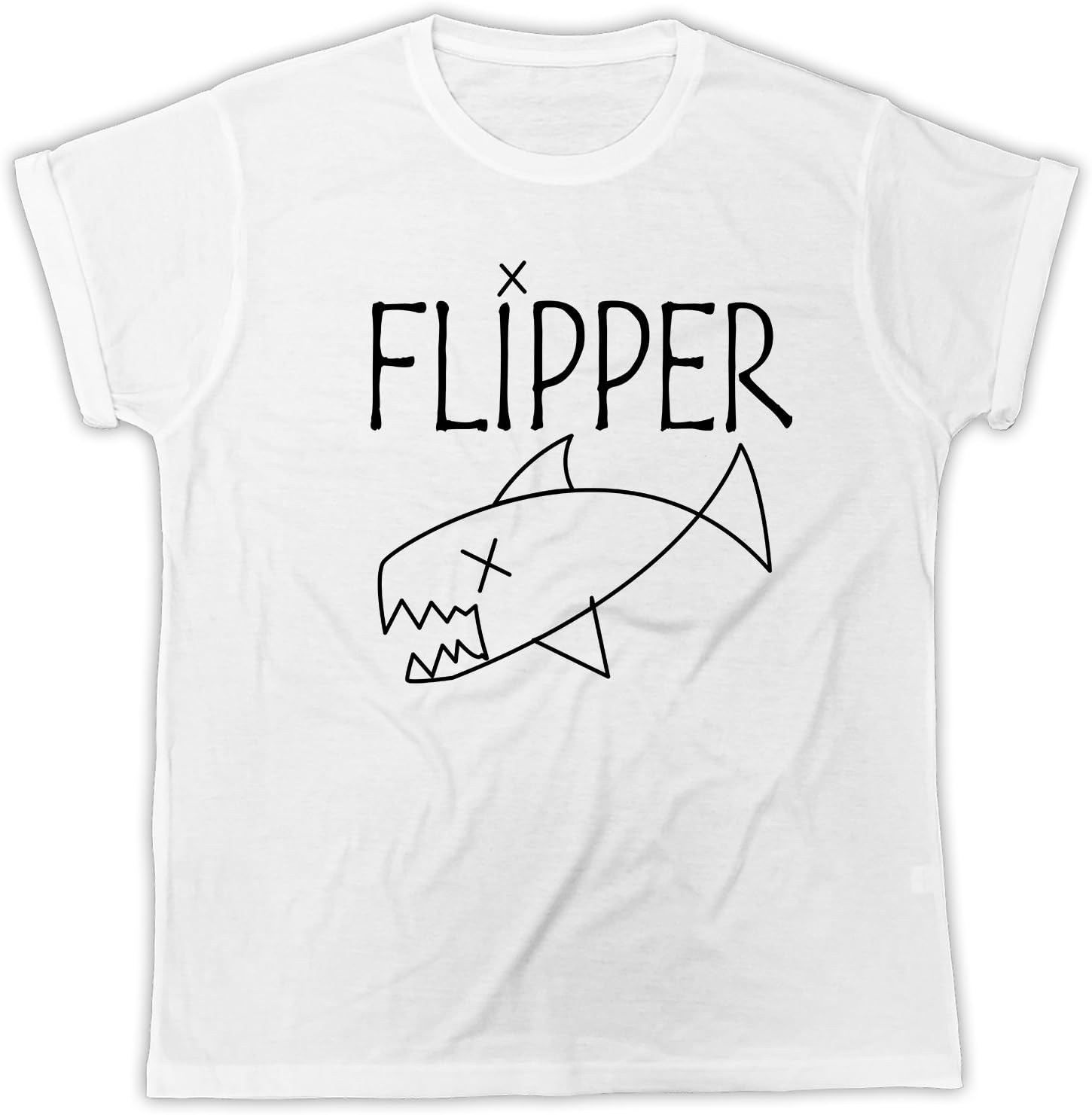 Flipper T Shirt As WARN by Kurt Cobain Nirvana Band Rock Punk Vintage TEE