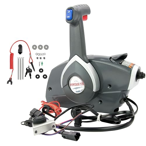 Waveflo Marine Throttle And Shift Control For BRP Johnson Evinrude Outboards - Removable Handle