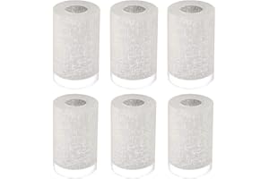 SEWTEROLYN 6-Pack White Linen Frosted Glass Shade Replacements, Globe Glass Lamp Shade for Light Fixtures, 1.65 In Fitter, 5.9 In Height, 3.9In Diameter Glass Shades Covers for Chandeliers Pendant Wall Sconces