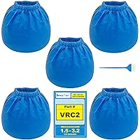 SpaceTent 5 Pack VRC2 Vacuum Filter for Armor All 2.5 Gallon and Vacmaster 1.5 to 3.2 Gallon Wet/Dry Vacuums, Part # VRC2, AA