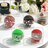 RomanticBaking 50 Pack 3x3x3 Inch Clear Chocolate Bomb Boxes Small Gift Boxes Cupcake Boxes Candies Boxes Birthday Wedding Pa