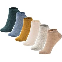 MAGIARTE Damen-Knöchelsocken Aus 100% Baumwolle – 6 Paar, No-Show, Feuchtigkeitsableitend & Bequem