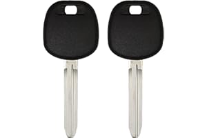 Keyless2Go New Uncut Replacement Transponder Ignition 4D67 Chip Car Key TOY44D (2 Pack)